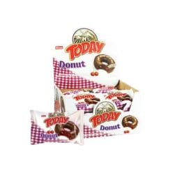 Elvan Today Donut Milk Chocolate Coated Cake con salsa di ciliegie in scatola da 35 gr (1.23 oz) – 24 pezzi