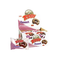 Elvan Today Donut Milk Chocolate Coated Cake with Cherry Sauce in Box 35 gr (1.23oz) – 24 Pieces