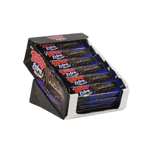 Elvan today extra dark chocolate coated wafer with rich dark chocolate cream in box 35 gr (1. 23oz) – 24 pieces