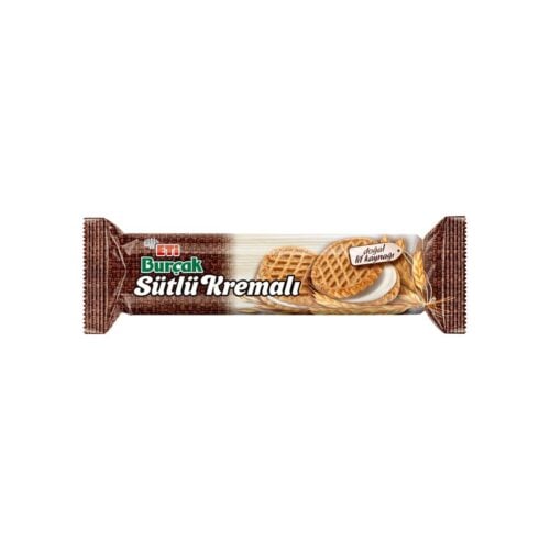 Eti burcak sandwich biscuits with milky cream 100 gr ( 3. 53oz)