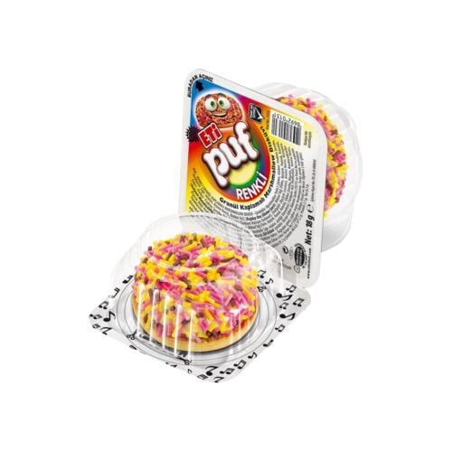 Eti puf colorful granule-coated marshmallow biscuit 18 gr (0. 63oz)