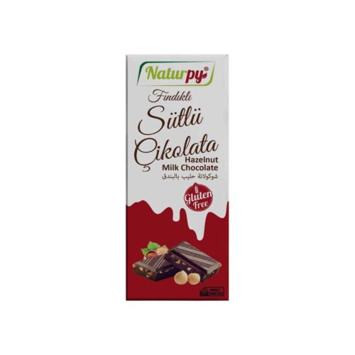 Naturpy gluten free milk chocolate with hazelnut 100 gr (3. 52oz)