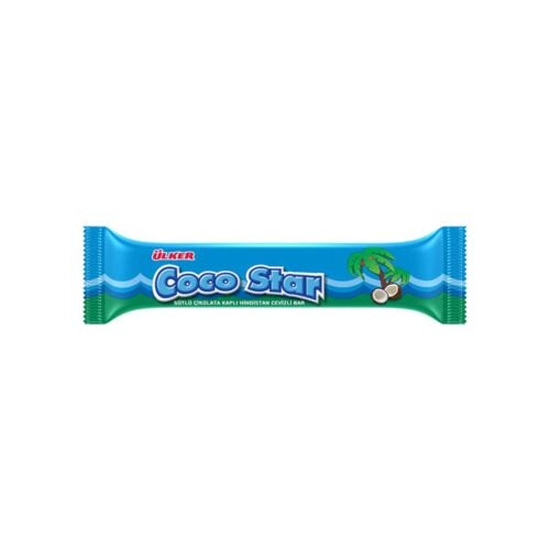 Ülker coco star sütlü çikolata kaplamalı hindistan cevizi barı 25 gr (0. 88oz)