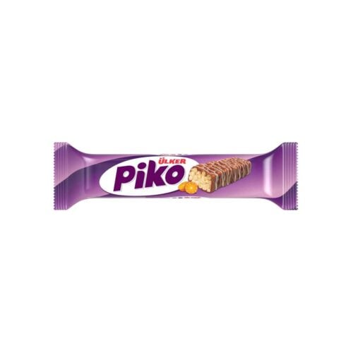 Ulker piko rice crispy tangerine flavored chocolate bar 18 gr (0. 63oz)
