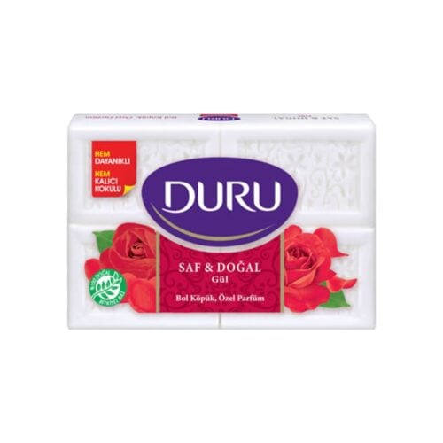 Pure and natural rose hammam soap duru 150 gr (5. 29oz) x 4