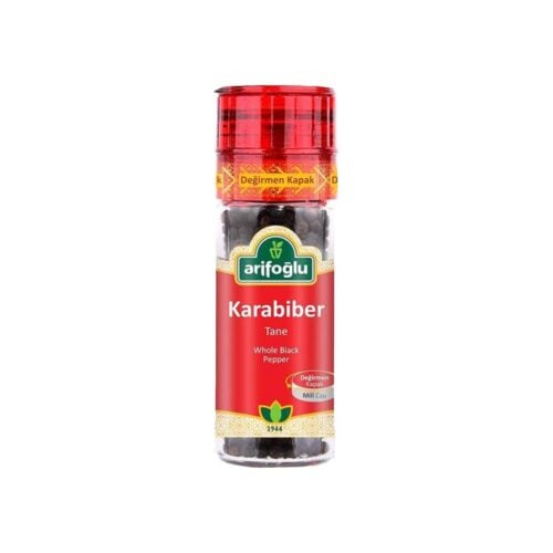 Turkish black pepper grains spice grinder mill cap arifoglu 50 gr (1. 76oz)