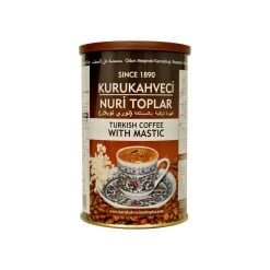 Turkish Coffee with Gum Mastic Kuru Kahveci Nuri Toplar in Metal Box 250 gr (8.82oz)