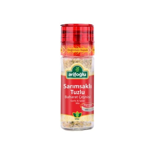 Turkish garlic salt seasoning mix grinder mill cap arifoglu 80 gr (2. 82oz)