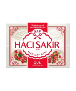 Turkish Traditional Hammam Soap with Rose Haci Sakir 150 gr (5.29oz) x 4