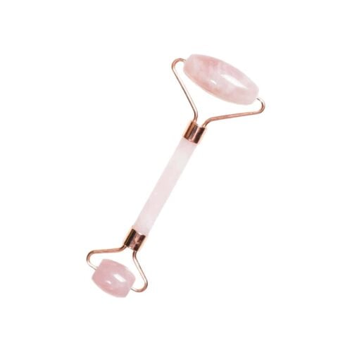 Rolo de pedra de quartzo rosa natural com dupla face