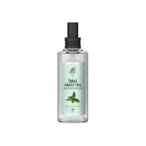 Rebul - Colonia en spray de té verde en botella de vidrio de 100 ml (3 oz)