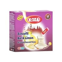 Single Serving Ginger - Honey - Lemon Flavored Powdered Drink Koza 1.5 gr (0.05oz) x50