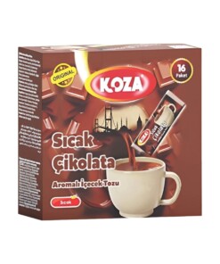 Single Serving Hot Chocolate Flavored Drink Powder Koza 8 gr (0.28oz) - 16 Pieces