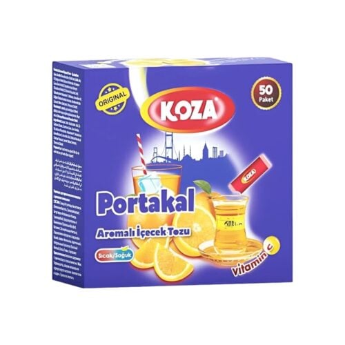 Single serving orange flavored powdered drink koza 1. 5 gr (0. 05oz) x50
