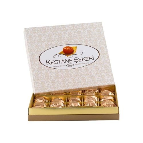 Turkish candied chestnut in special box kafkas