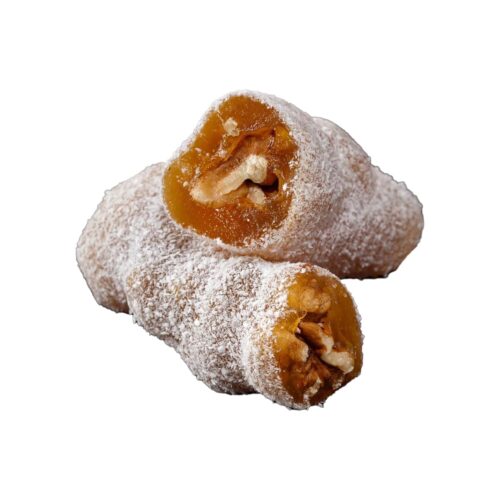 Sausage turkish delight with walnut meshur safranbolu lokumcusu