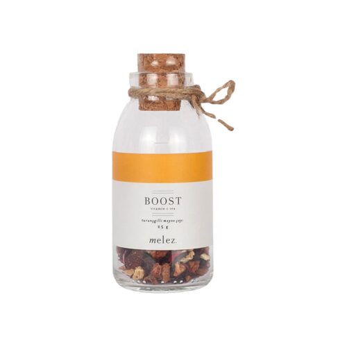 Boost fruit tea with vitamin c in glass bottle melez tea 25 gr (0. 88oz)