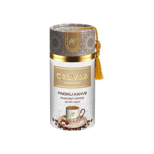Casvaa premium series turkish hazelnut coffee in cylinder box 250 gr (8. 82oz)
