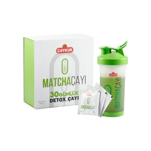 Caykur detox matcha tea with shaker bottle in box 120 gr (4. 23oz)