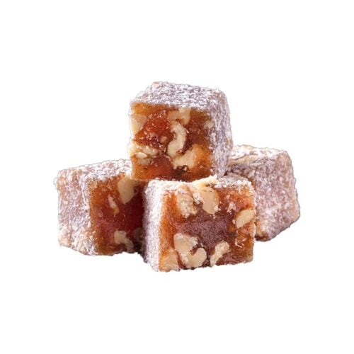 Coconut Coated Turkish Delight with Fig and Walnut Safranbolu Lokumcusu