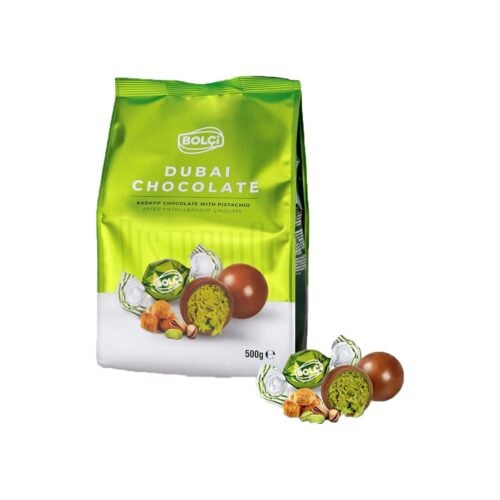 Boules de chocolat au lait fourrées à la pistache et au chocolat kadayifi bolci