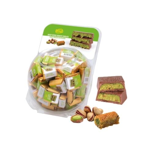 Milk Chocolate Filled with Pistachio and Kadayifi Bolci 16 gr (0.56oz) - 10 Pieces