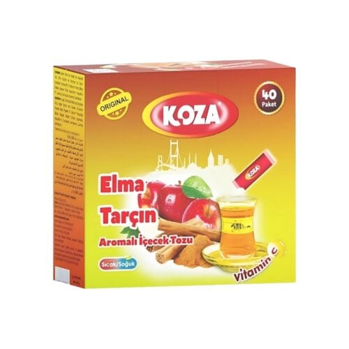Single serving apple and cinnamon flavored powdered drink koza 1. 5 gr (0. 05oz) x40