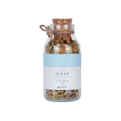 Sleep Tea with Mixed Herbs in Glass Bottle Melez Tea 25 gr (0.88oz)