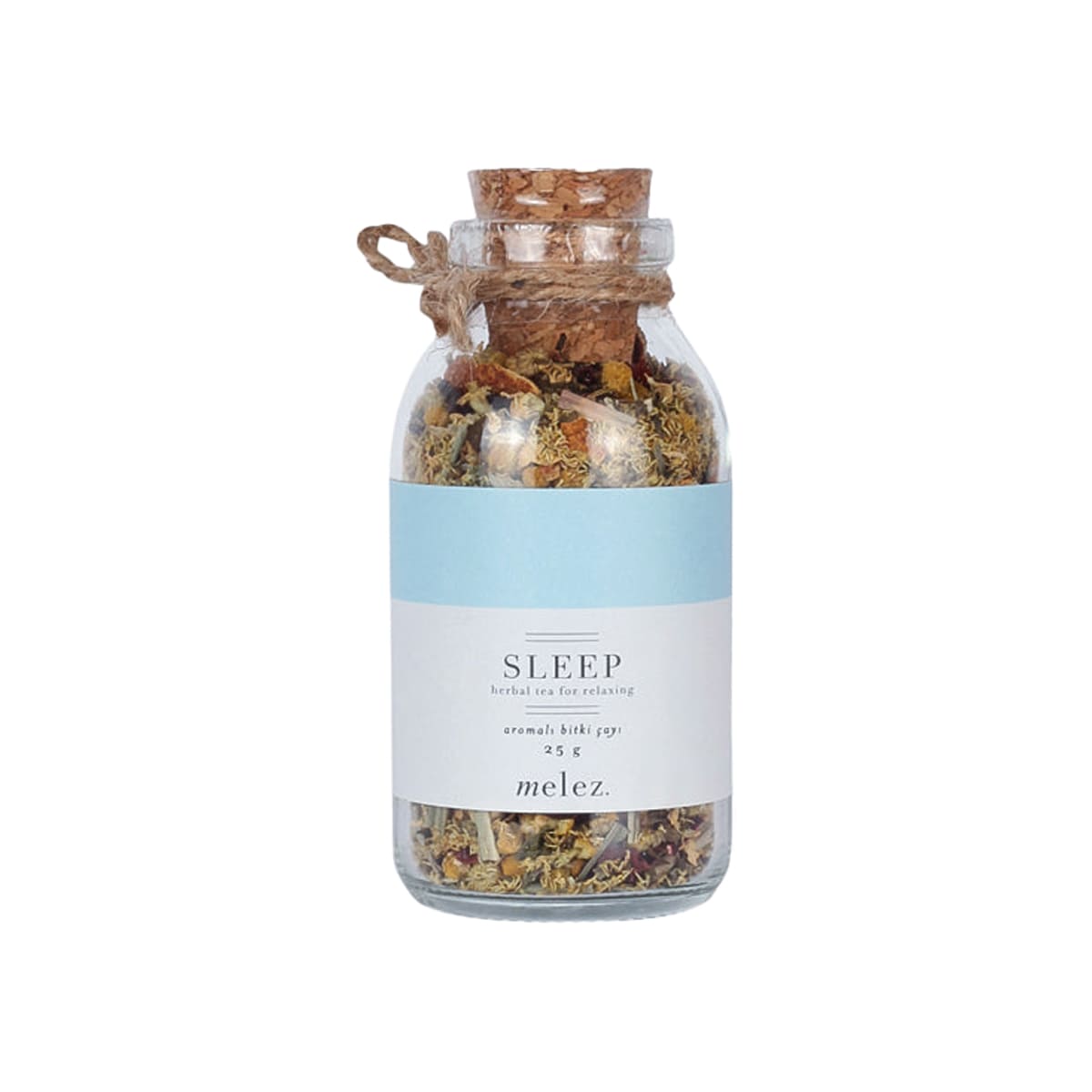 Sleep Tea with Mixed Herbs in Glass Bottle Melez Tea 25 gr (0.88oz)