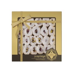 Sultan Turkish Delight Roll mit Pistazien in Box Safranbolu Lokumcusu 500 gr (17.64 oz)