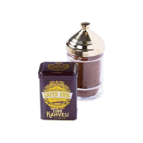 Turkish coffee in metal box sekerci cafer erol 150 gr (5. 29oz)