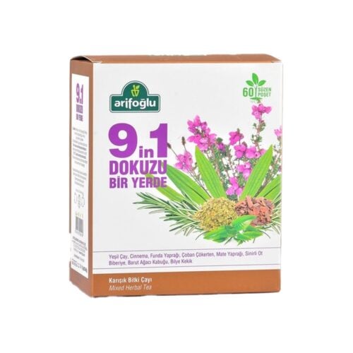 Arifoglu 9 in 1 natural mixed herbal tea 60 tea bags