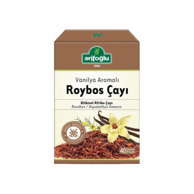 Arifoglu Herbal African Tea with Rooibos and Vanilla Flavor 40 Tea Bags