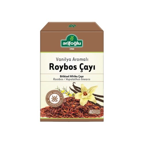 Arifoglu Herbal African Tea with Rooibos and Vanilla Flavor 40 Tea Bags
