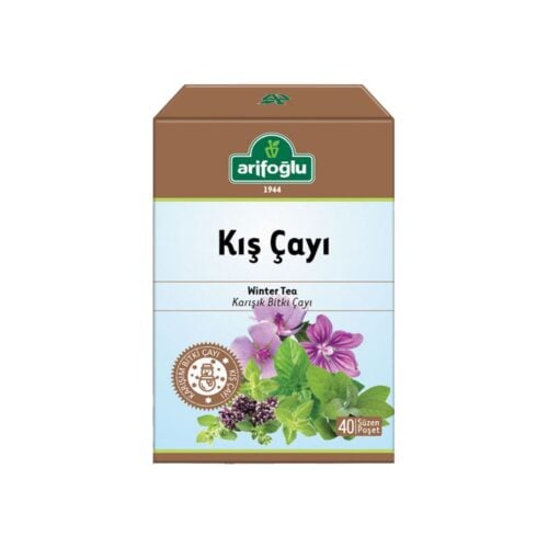 Teh herbal campuran teh musim dingin Arifoglu 40 kantong teh