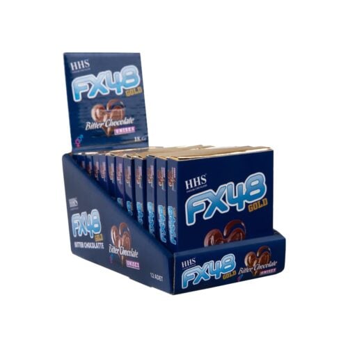 Hhs fx48 gold unisex bitter chocolate 18 gr (0. 63oz) - 12 pieces
