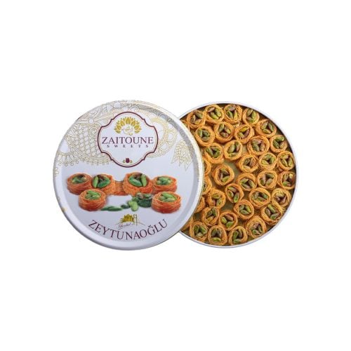 Nightingale Nest Baklava with Pistachio in Metal Box Zaitoune 500 gr (17.64oz)