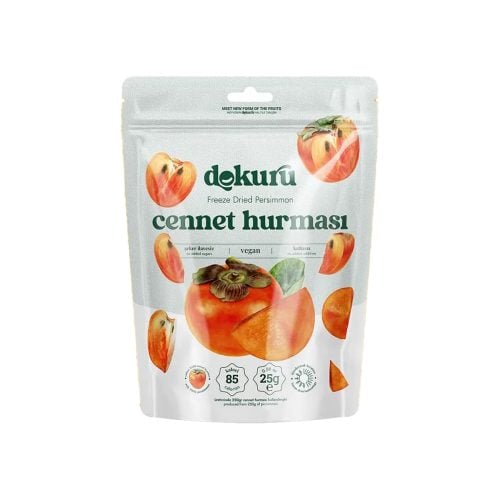 Sugar-free freeze dried persimmon chips dokuru 25 gr (0. 88oz)