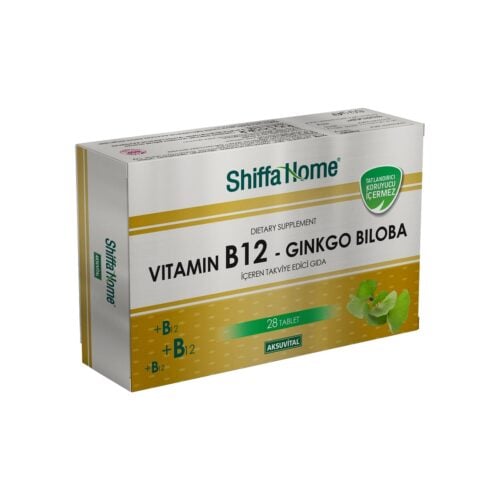 Dietary supplement with vitamin b12 and gingko biloba aksu vital - 28 tablets