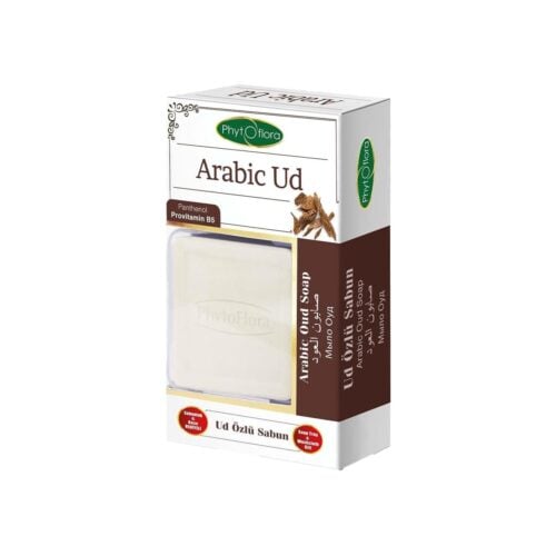 Natural arabic oud soap with gifted pouch and soap dish phytoflora 125 gr (4. 40oz)
