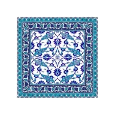Blå och vit Seljuk mönstrad 60×60 cm Kutahya Style Keramiska plattor Set