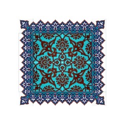 Brown and Turquoise 60x60 cm Kutahya Sytle Tile Set