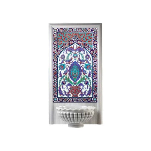 Centerpiece design hand patterned 60x100 cm hammam panel ceramic tile set