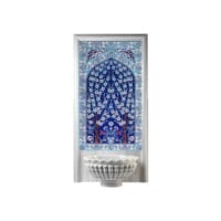 Cobalt Tree of Life Patterned 60x100 cm Hammam Panel Ceramic Tile Set