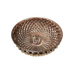 Copper Hammam Bowl with Pyramid Engraving 20 cm Efemir Bakircilik