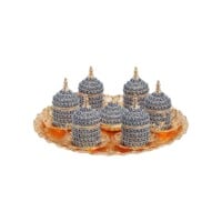 Evil Eye Gold Turkish Coffee Set for Six