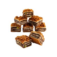 Flaky Turkish Delight with Biscuits and Pistachio