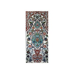 Floral Patterned 80x190 cm Turkish Bath Panel Ceramic Tile Set