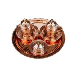 Handcrafted Copper Coffee Cup Set for Two