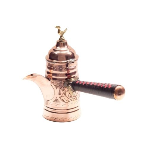 Handcrafted Metalic Style Red Copper Mirra Coffee Pot 19 cm